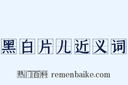 黑白片儿近义词是什么意思的图片